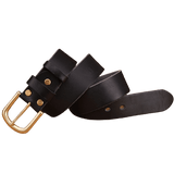 Black and Gold Western Leather Belt