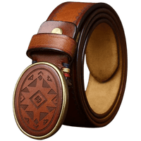 Brown Leather Indian Western Belt