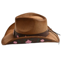 StrawCowboy Hat with Flowers