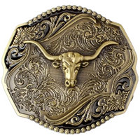 Huge Gold Cowboy Belt Buckle