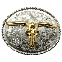 Longhorn Skull Belt Buckle