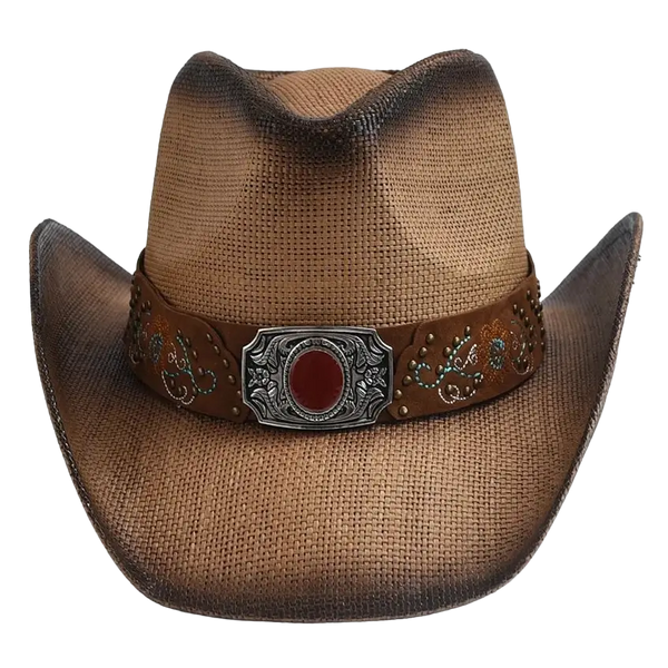 Summer Straw Cowboy Hat Vintage
