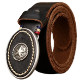 Black Texas Leather Belt